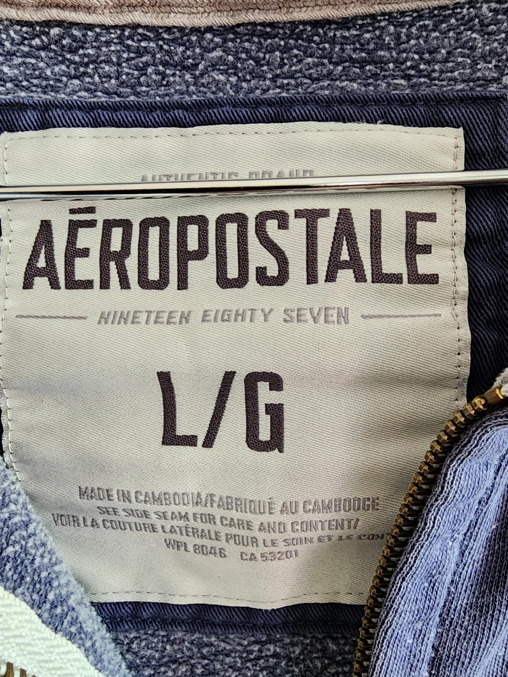 Vintage Aeropostale Full Zip Hoodie Grunge L Distressed Y2K 90s Trashed Skater - Picture 2 of 14